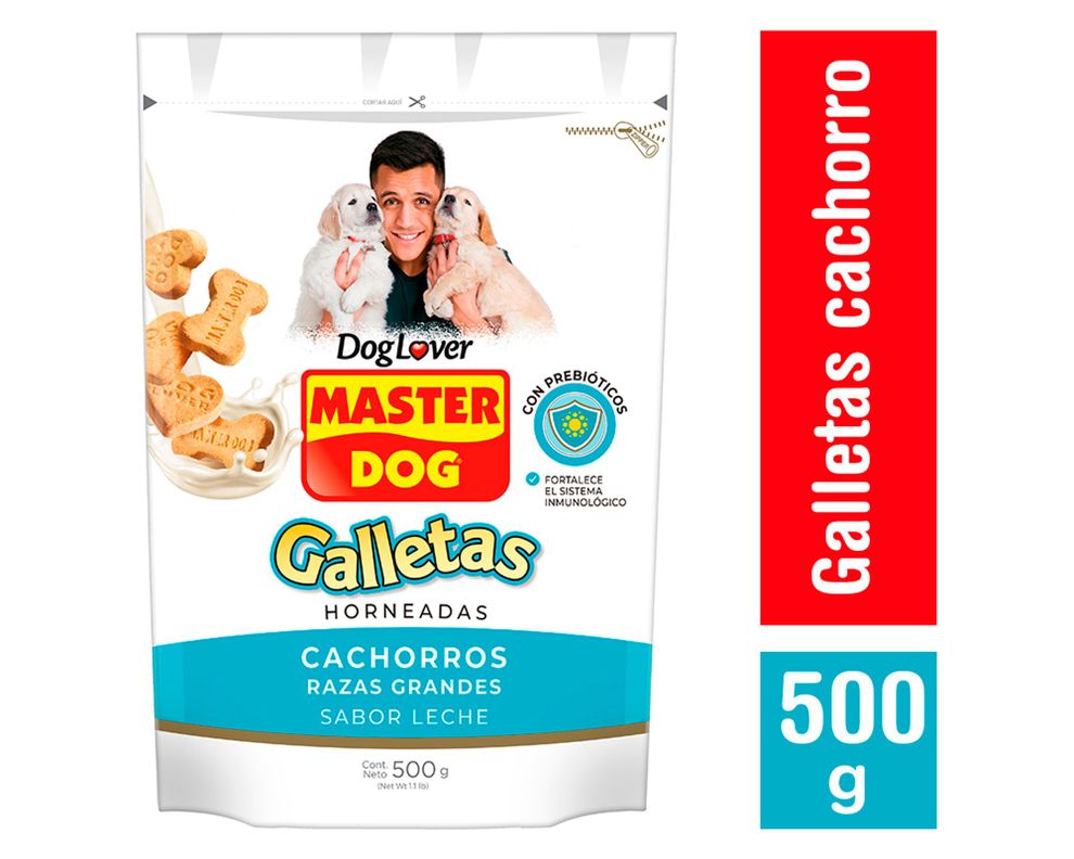 Snack perro cachorro 500 g leche Master Dog-0