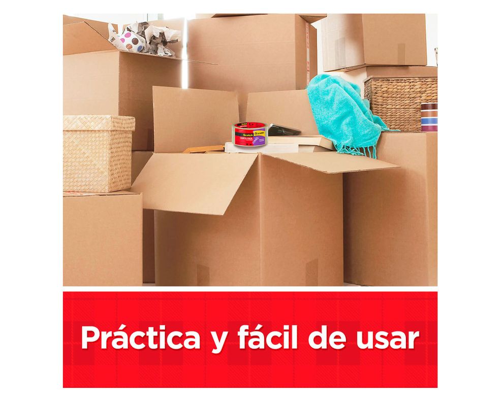 Cinta embalaje corta fácil 45 mmx 40 m 3M transparente-2