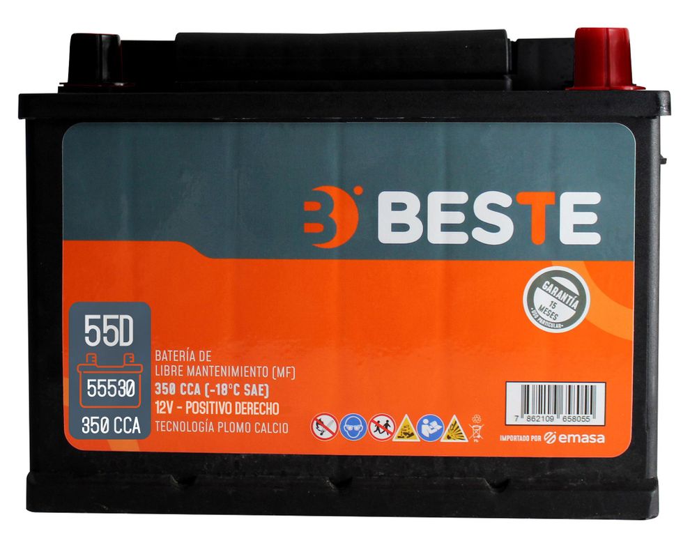 Batería 55AH 330CCA derecho 55530GB Beste-0