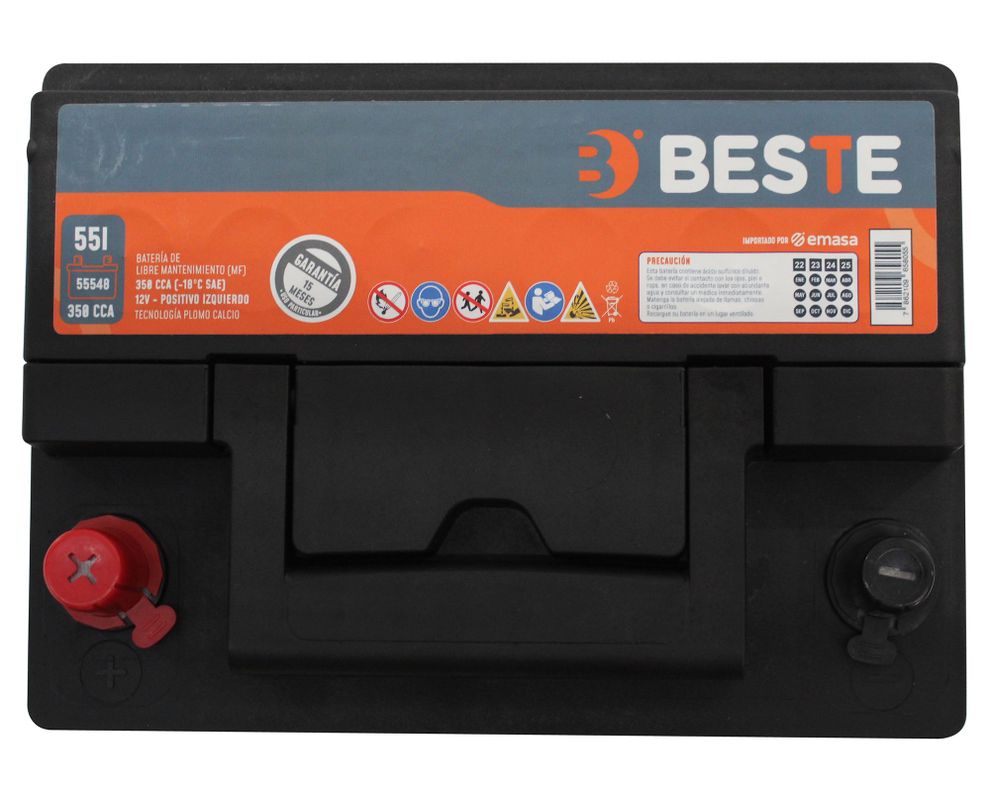 Batería 55AH 330CCA izquierdo 55548GB Beste-7