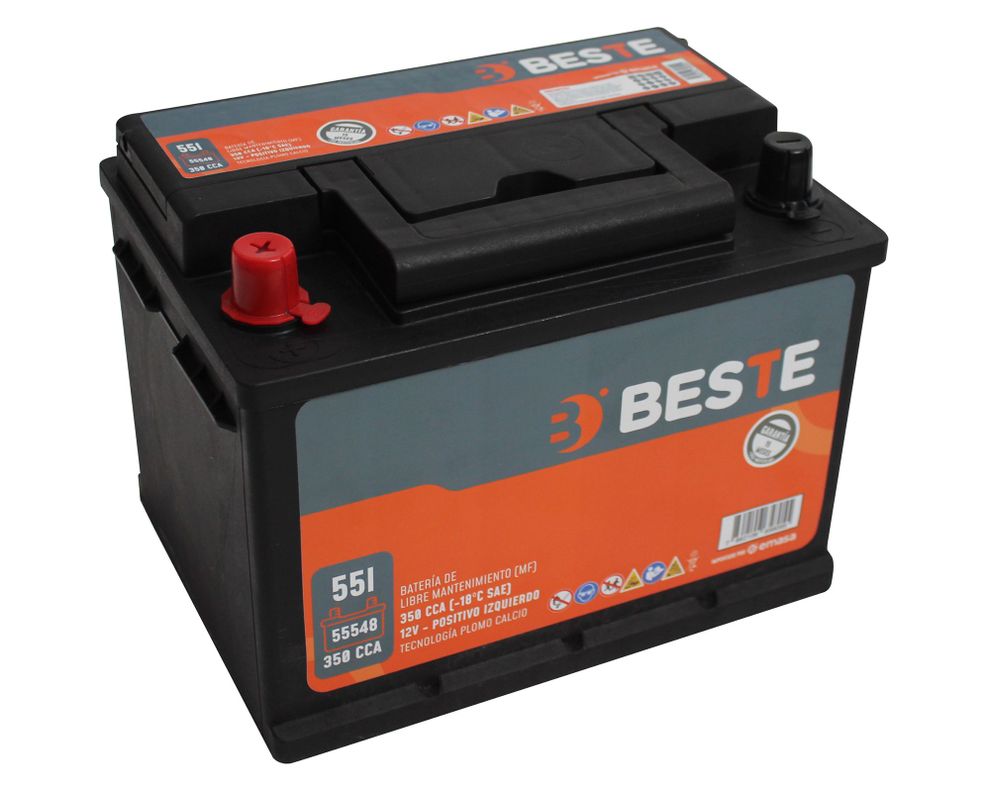 Batería 55AH 330CCA izquierdo 55548GB Beste-6