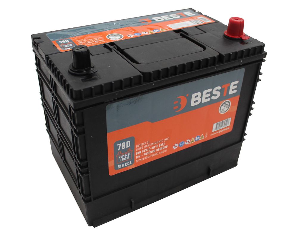 Batería 70AH 600CCA derecho NX110-5LGB Beste-2