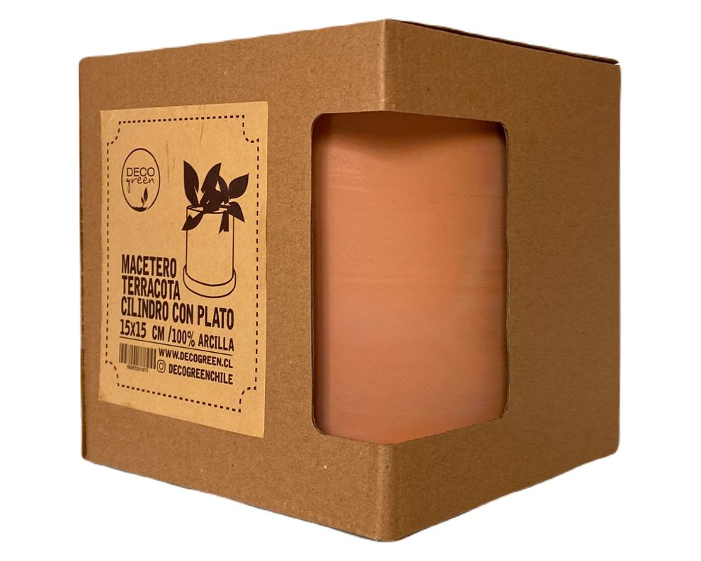 Macetero M Cilindro terracota Decogreen-1