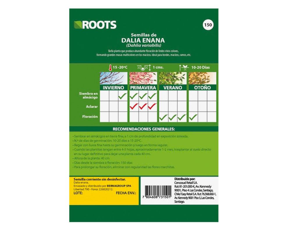 Semilla de flor Dalia 1 g Roots-1