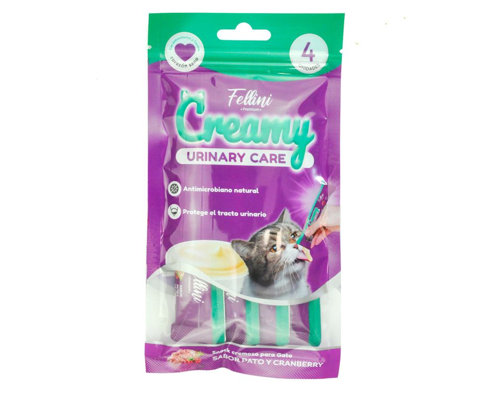 Alimento húmedo gato 60 gr creamy Urinary Care pato y cranberry-0