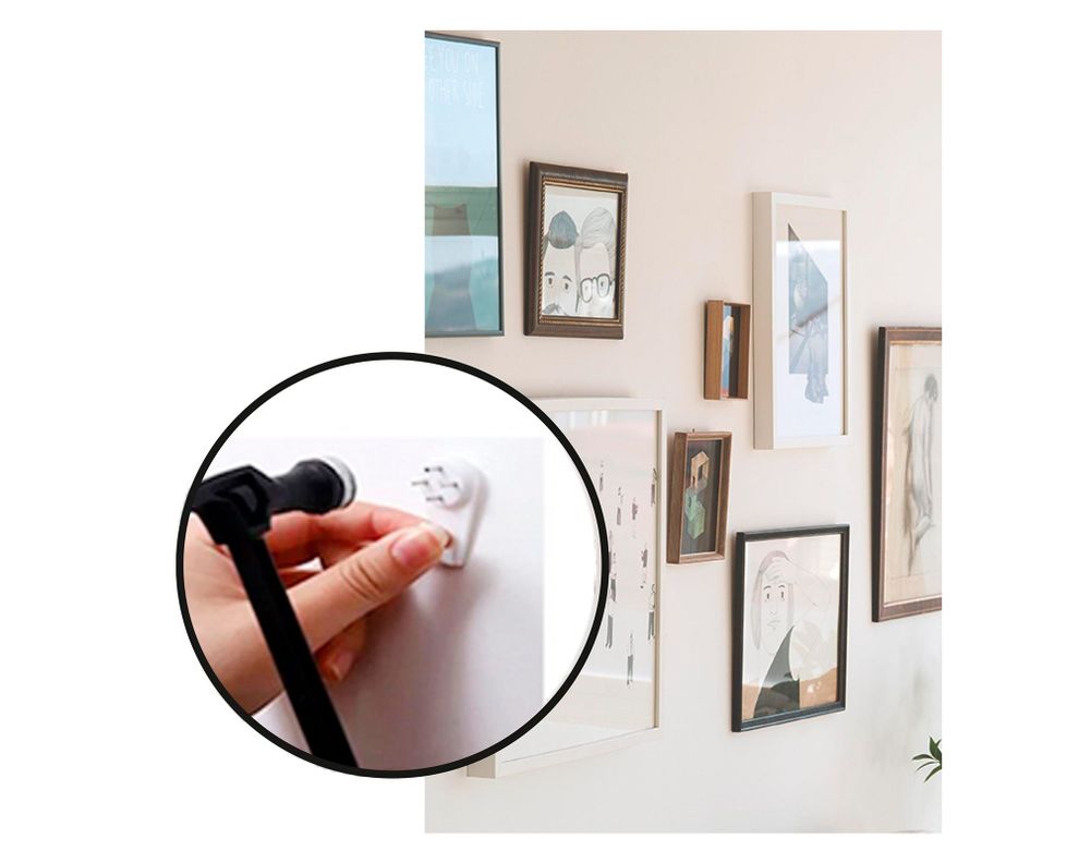 Soporte pared 7x30 mm 4 unidades blanco-2