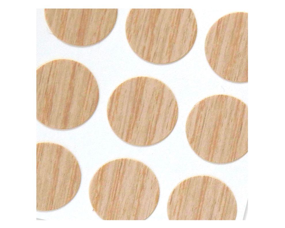 Tapa tornillo 13 mm 9 unidades Autoadhesivo beige-1