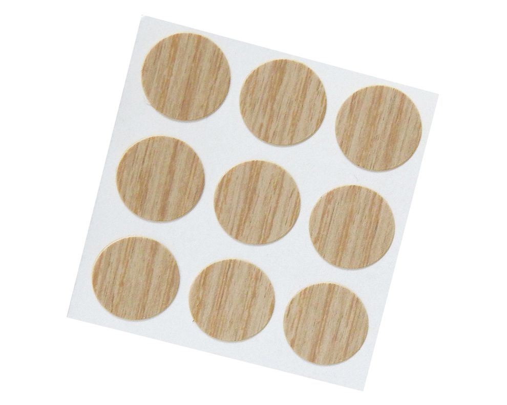 Tapa tornillo 13 mm 9 unidades Autoadhesivo beige-0