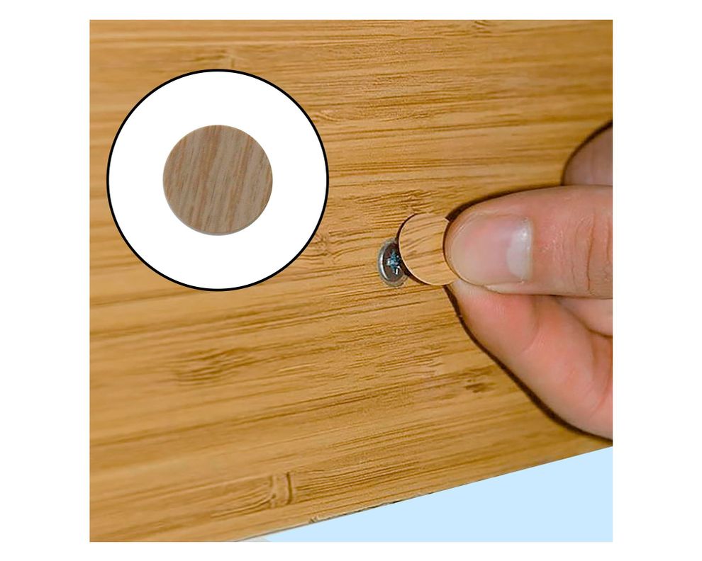 Tapa tornillo 13 mm 9 unidades Autoadhesivo beige-2