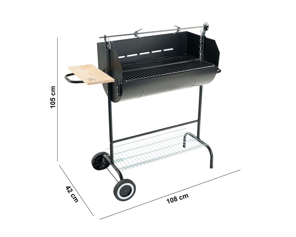 Parrilla a carbón medio tambor BM400-5