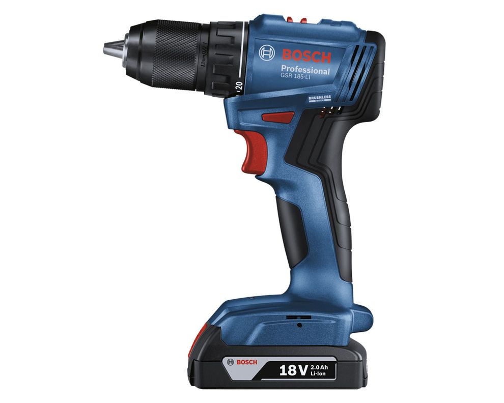 Taladro atornillador 18V 13 mm GSR 185-LI + 2 baterías 2.0 Ah + maletín-1