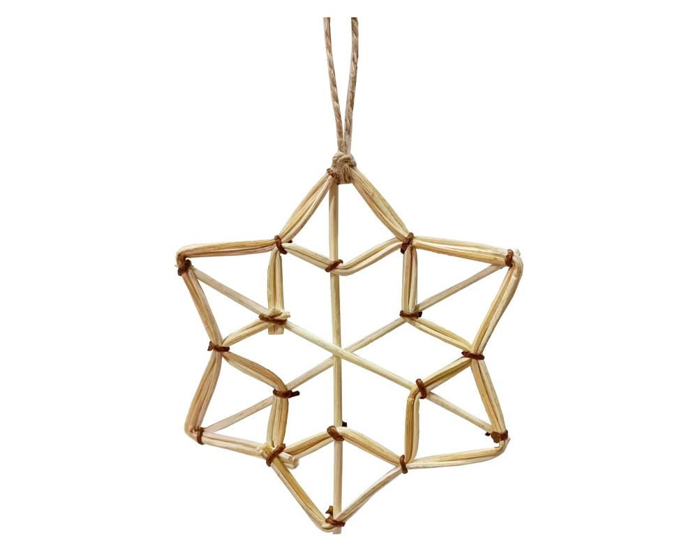 Colgante estrella Rústica natural