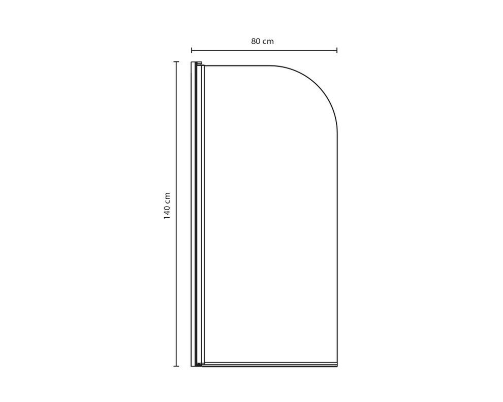Batiente baño 140x80 cm 5 mm-2