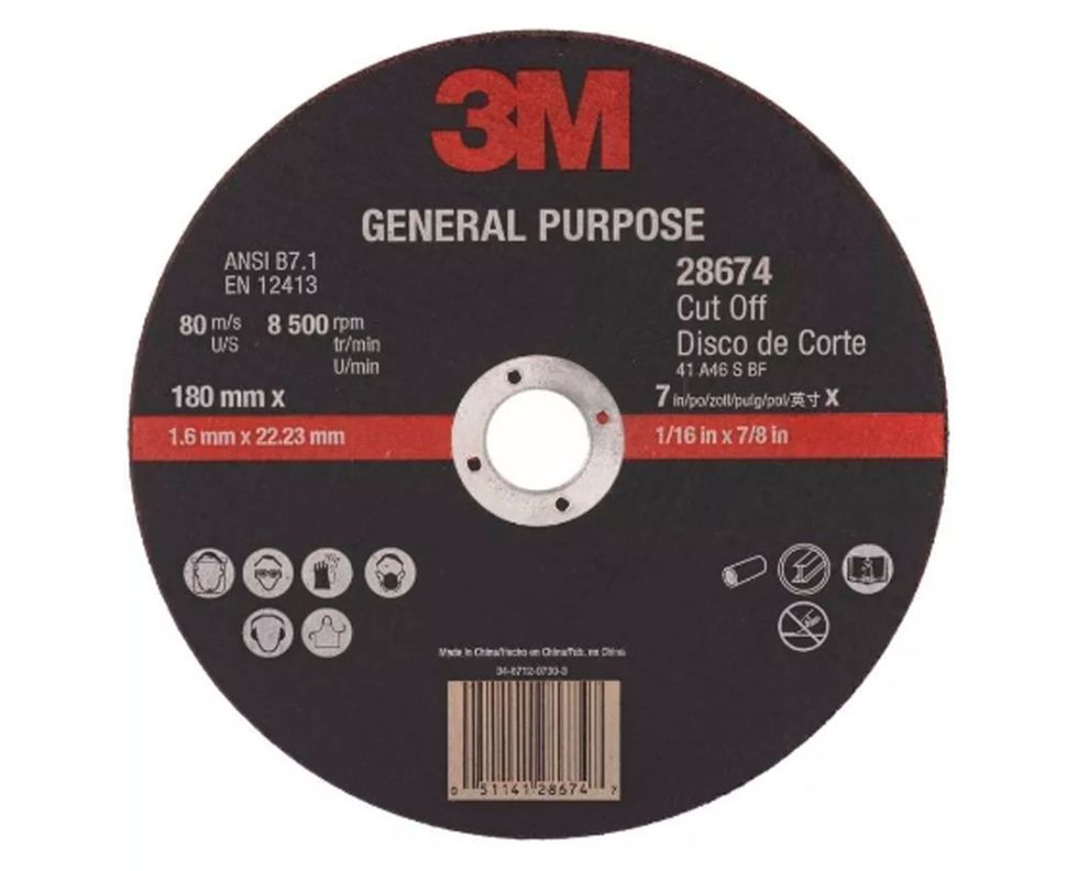 Disco de corte 1.588 mm  Propósito General 72660-0