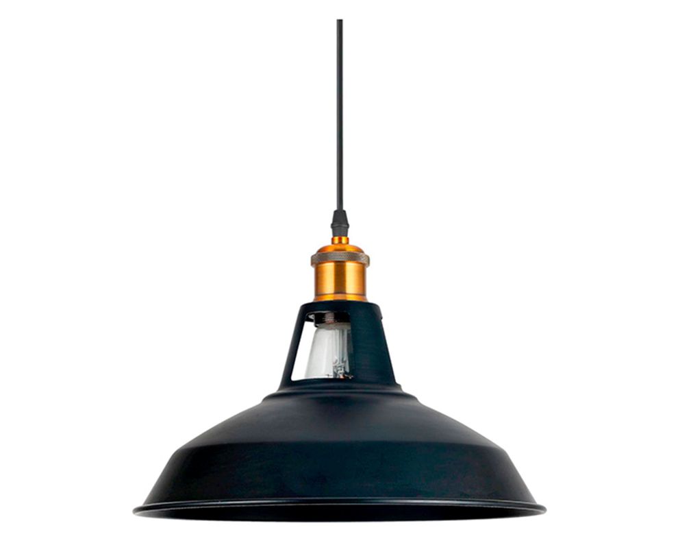 Lámpara colgar 1L E27 Vintage Industrial mate-0