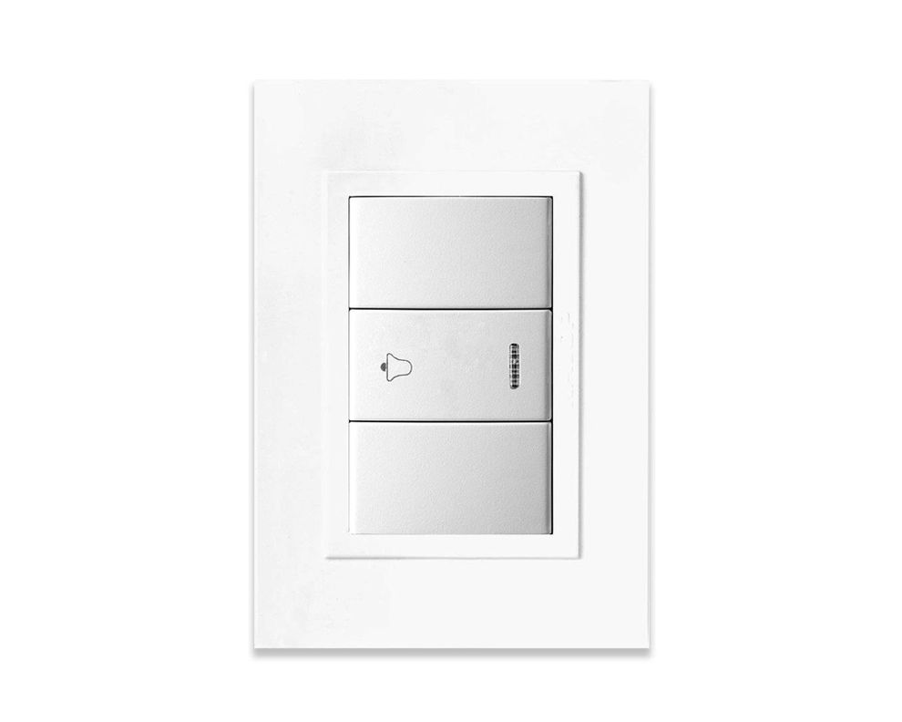 Timbre pulsador Zen basic armado blanco-0