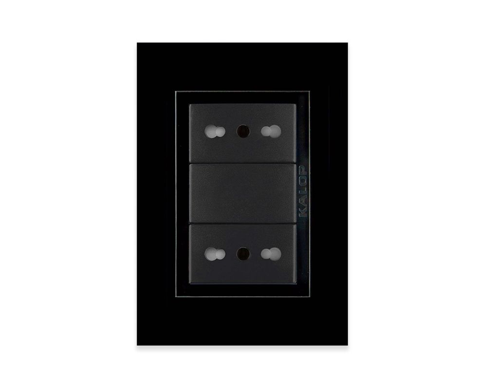 Enchufe doble 16A Zen basic armado negro-0