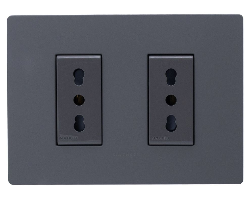 Toma corriente doble S32 10/16A 4000W grey mate-0