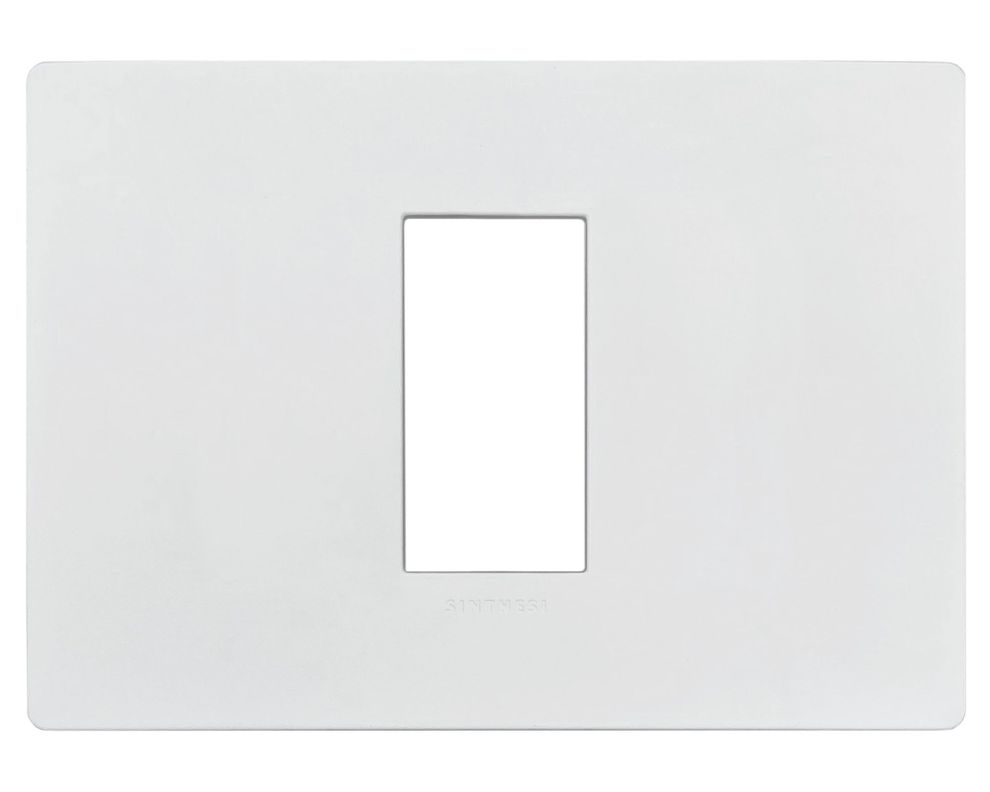 Tapa simple S33 blanco mate-0