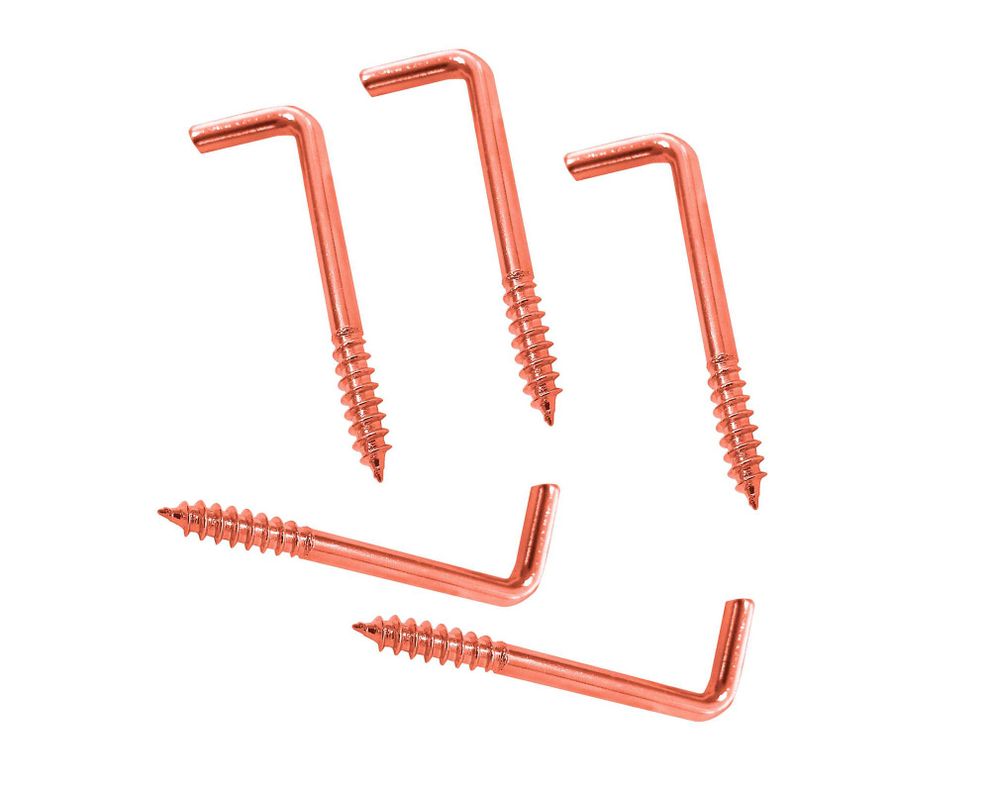 Tornillo escuadra 3.3 x 2'' cobrizado 5 unidades-0