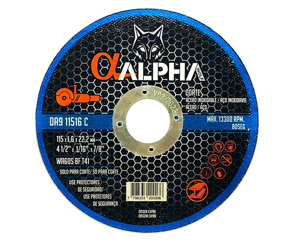 Disco de corte 4 1/2'' 1.6 mm-0