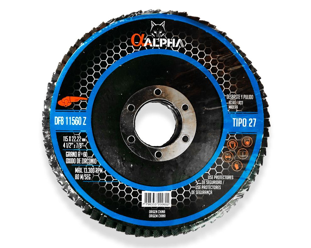 Disco flap 4 1/2" ZA60 azul-0