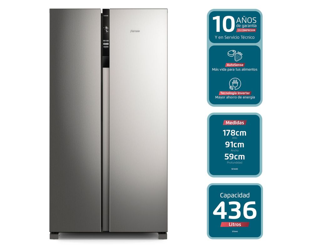 Refrigerador Side by side no frost 436 litros SFX440 inox-1