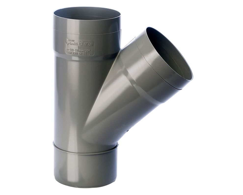 Vee sanitario PVC 75x75 mm gris-0