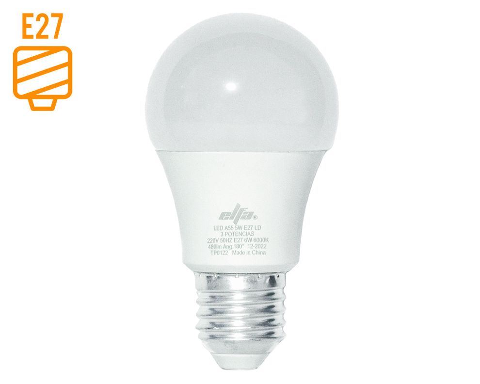 Ampolleta Led 5W E27 día blanco-0