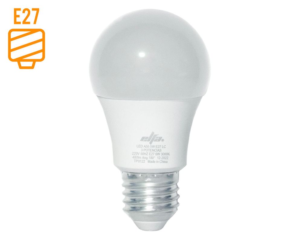 Ampolleta Led 5W E27 cálida blanco-0