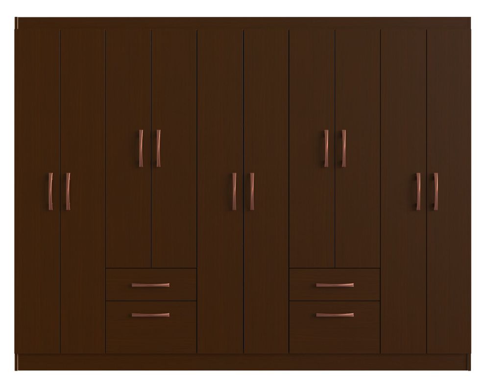 Clóset 10 puertas 2 cajones 2 zapateros 22810 tabaco-0