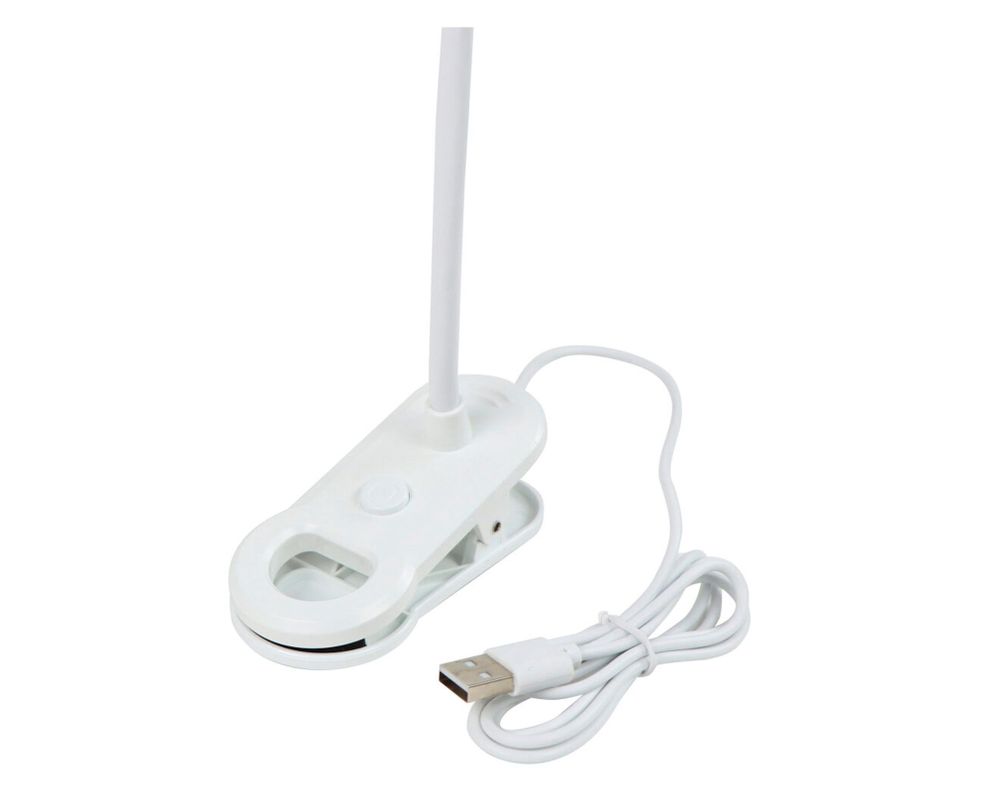 Lámpara escritorio USB luz fría Pinza-1