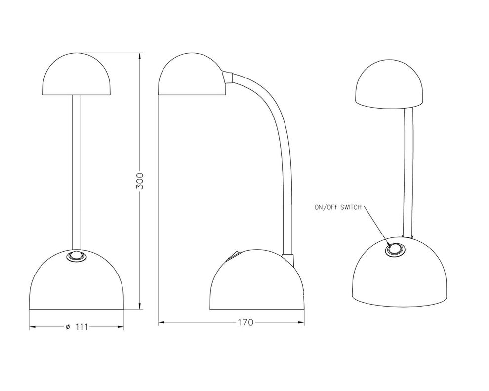 Lámpara escritorio LED luz día Gorin negro-3
