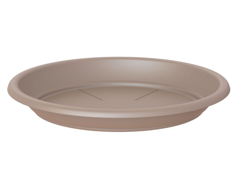 Plato 22 cm plástico Capri taupe-0