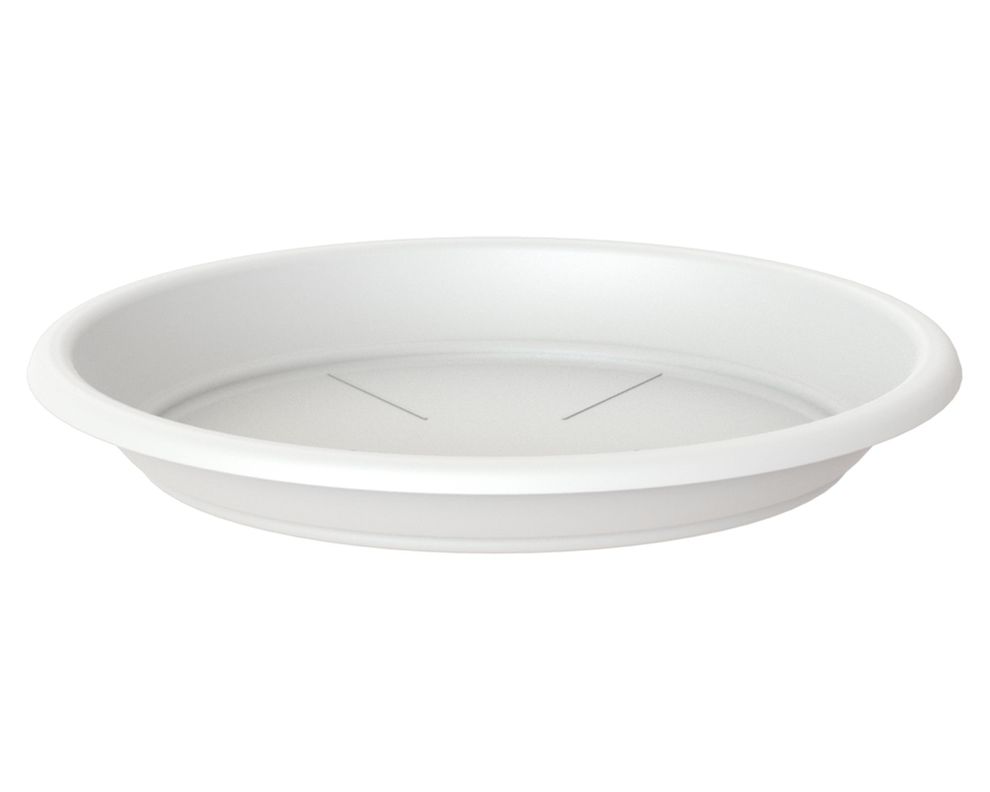 Plato plástico 40 cm Capri blanco-0