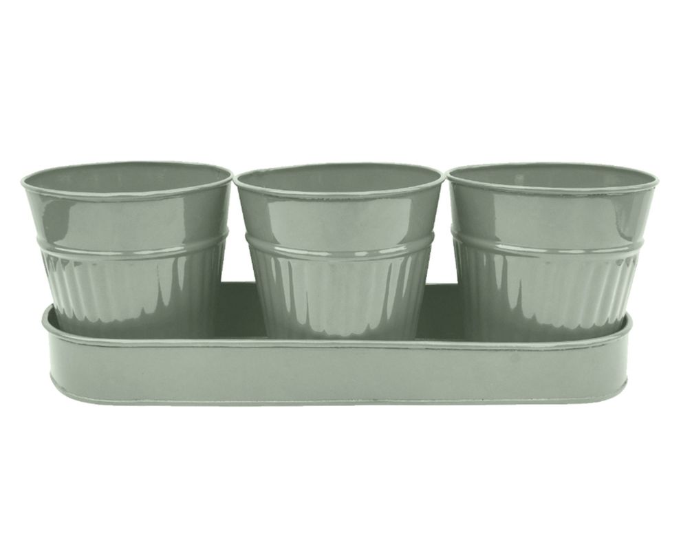 Maceta con base verde-0