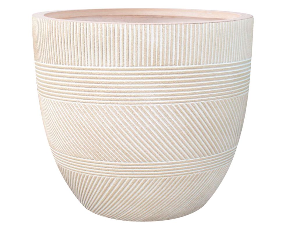 Maceta 28 cm Fiber clay Elena blanco-0