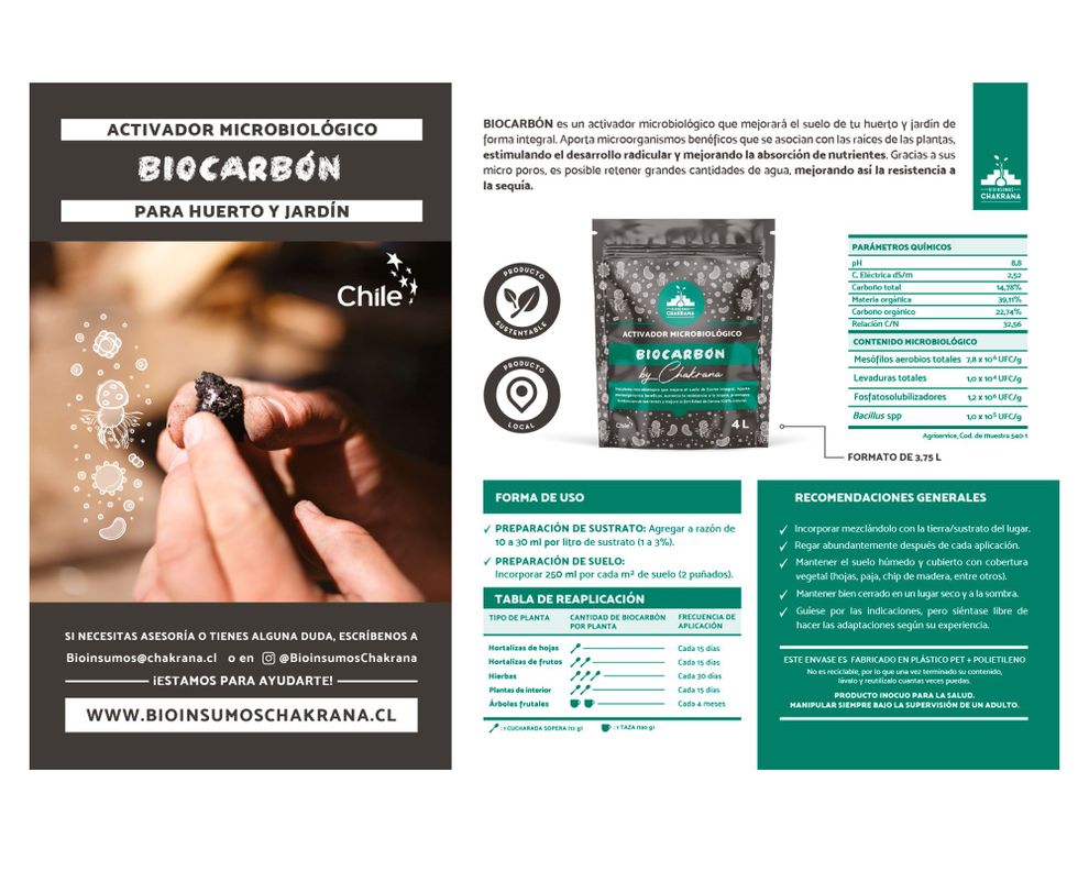 Activador microbiológico Biocarbón 4 lt-1