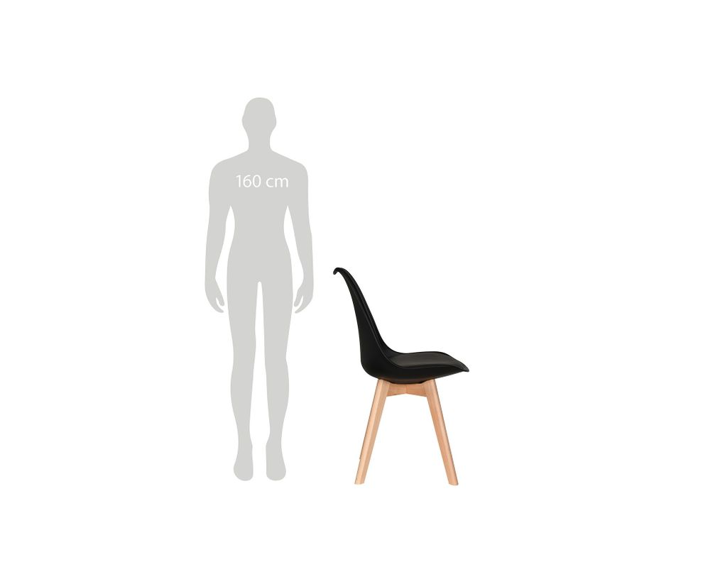 Silla Quille 80x47x54 cm negro-5