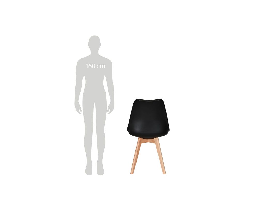 Silla Quille 80x47x54 cm negro-4