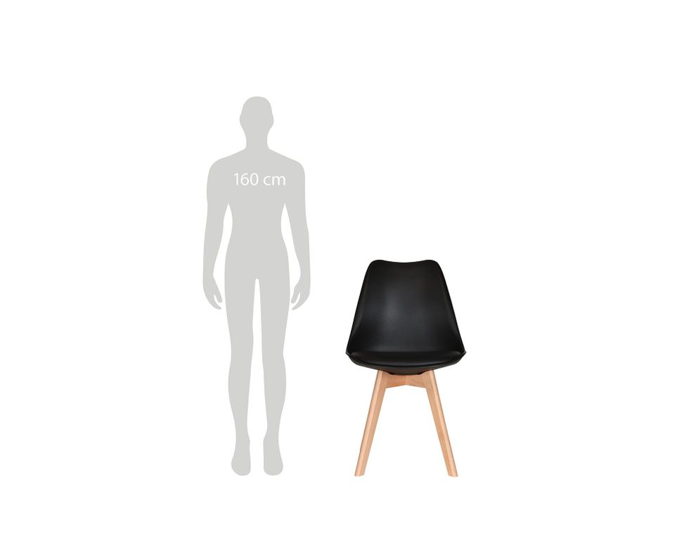 Silla Quille 80x47x54 cm negro-7