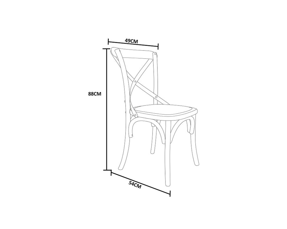 Silla Rustic 2.0 blanco Antique 88x49x54 cm-4