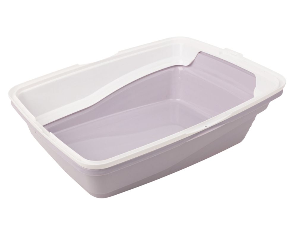 Bandeja sanitaria con borde lila-0