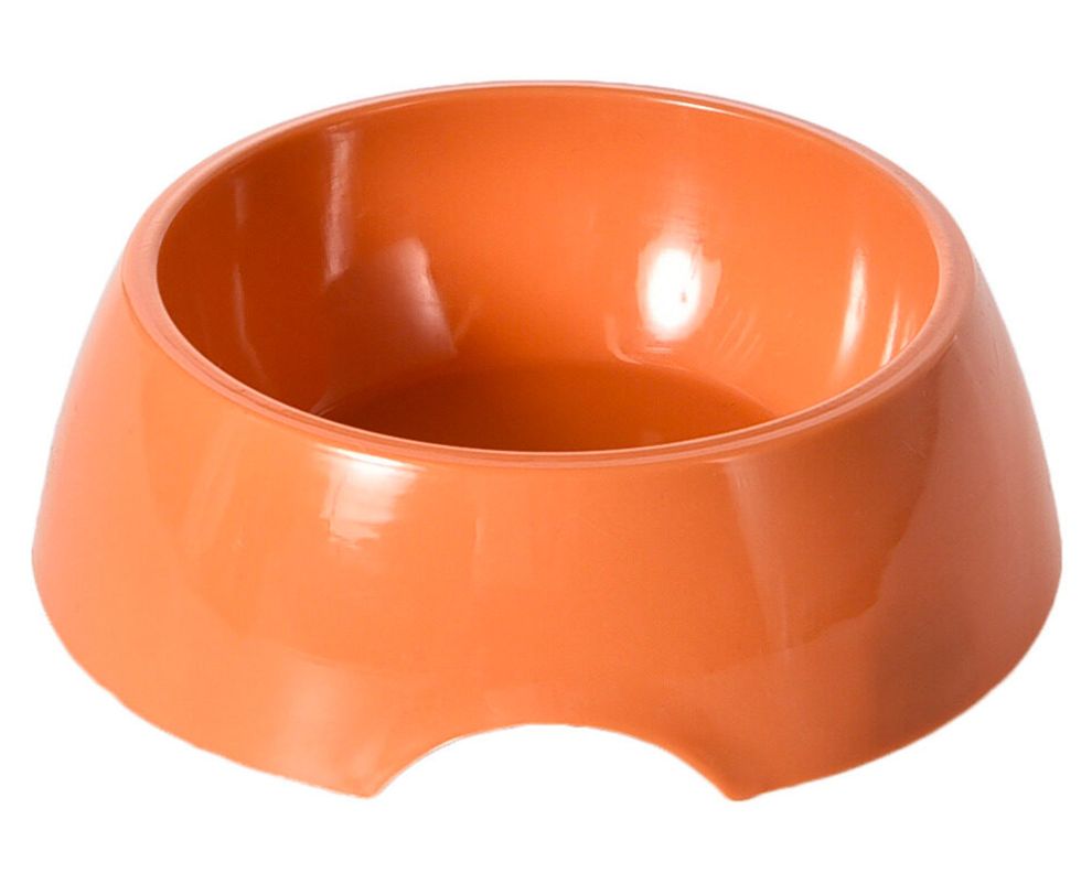 Plato mascota 350 ml naranjo-0