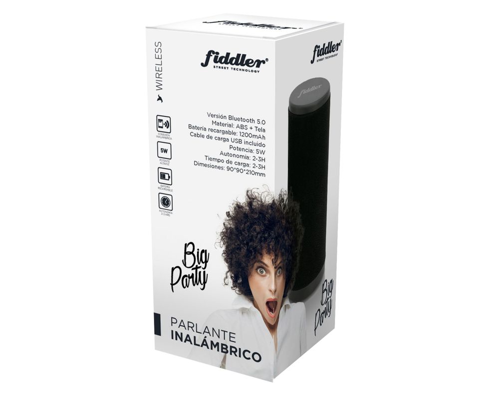 Parlante bluetooth big party negro mate-1