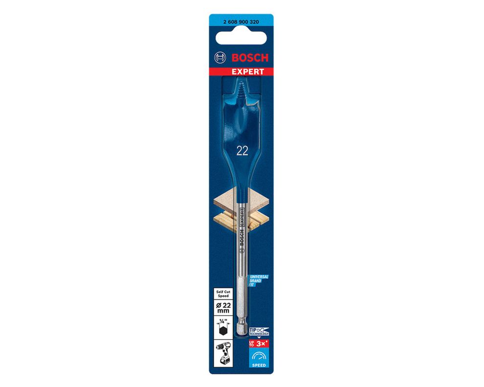 Broca para madera plana Expert Self Cut Speed 22x152 mm-1