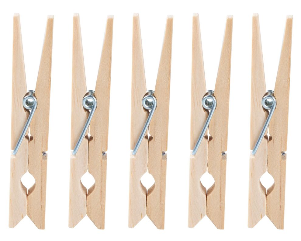 Pack clip ropa madera 50 unidades-0