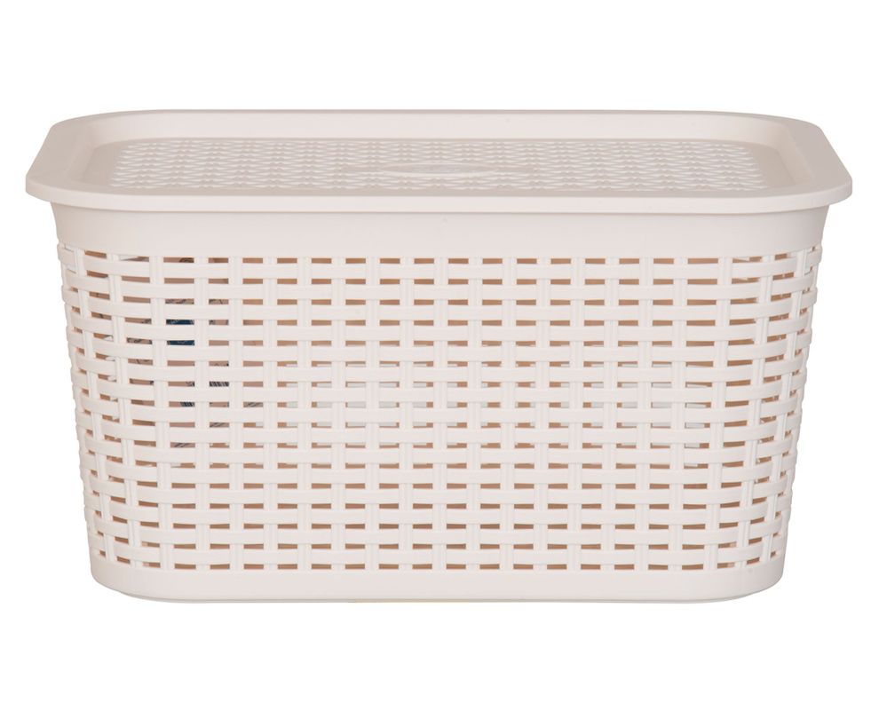 Canasto organizador Tavarua beige plástico 6.5 lt-0