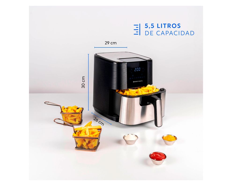 Freidora de aire 5.5 litros Air Fryer Chic-10