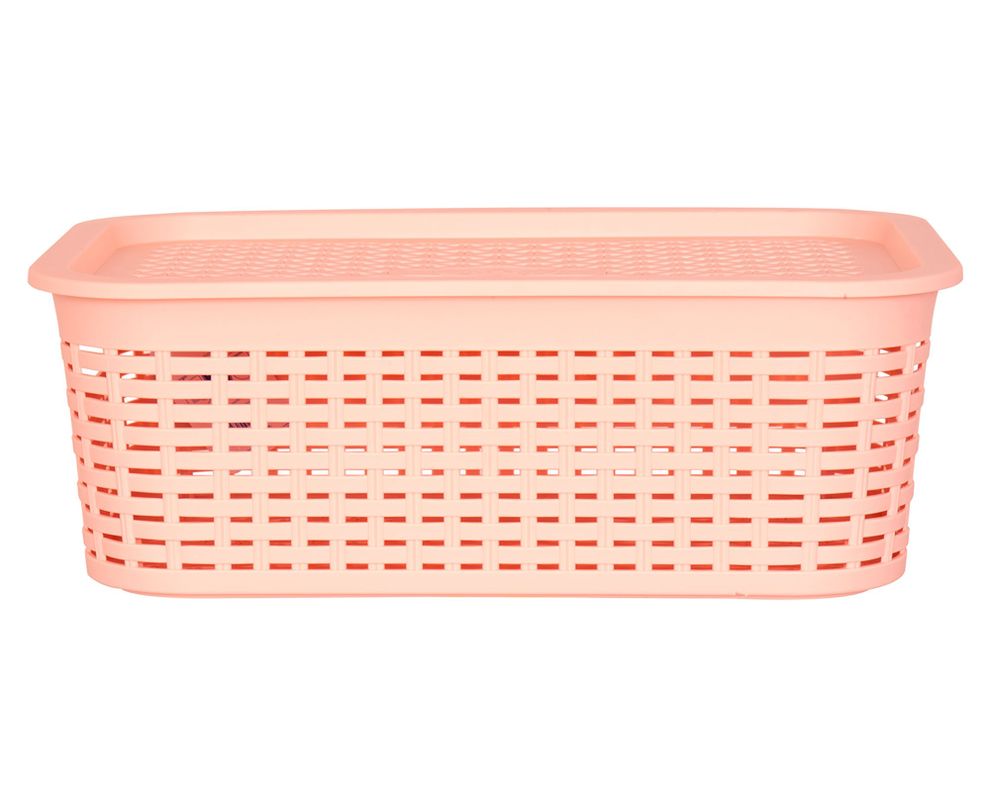 Canasto organizador Tavarua rosado plástico 13 lt-0